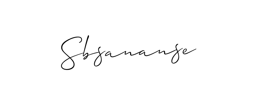 Create a beautiful signature design for name Sbsananse. With this signature (Allison_Script) fonts, you can make a handwritten signature for free. Sbsananse signature style 2 images and pictures png