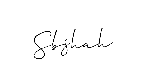 It looks lik you need a new signature style for name Sbshah. Design unique handwritten (Allison_Script) signature with our free signature maker in just a few clicks. Sbshah signature style 2 images and pictures png