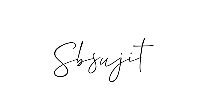 Make a beautiful signature design for name Sbsujit. With this signature (Allison_Script) style, you can create a handwritten signature for free. Sbsujit signature style 2 images and pictures png