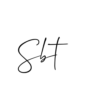 How to make Sbt signature? Allison_Script is a professional autograph style. Create handwritten signature for Sbt name. Sbt signature style 2 images and pictures png