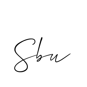 Make a beautiful signature design for name Sbu. With this signature (Allison_Script) style, you can create a handwritten signature for free. Sbu signature style 2 images and pictures png