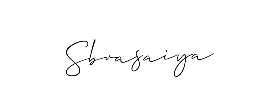 It looks lik you need a new signature style for name Sbvasaiya. Design unique handwritten (Allison_Script) signature with our free signature maker in just a few clicks. Sbvasaiya signature style 2 images and pictures png