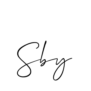 It looks lik you need a new signature style for name Sby. Design unique handwritten (Allison_Script) signature with our free signature maker in just a few clicks. Sby signature style 2 images and pictures png