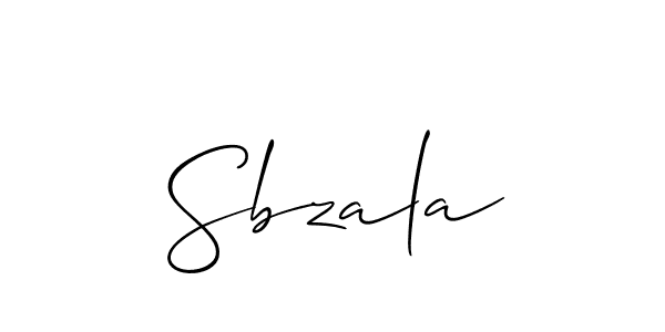 How to make Sbzala signature? Allison_Script is a professional autograph style. Create handwritten signature for Sbzala name. Sbzala signature style 2 images and pictures png