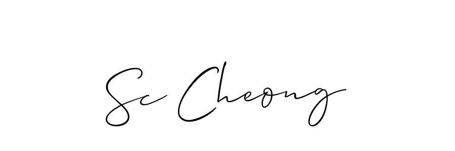 Make a short Sc Cheong signature style. Manage your documents anywhere anytime using Allison_Script. Create and add eSignatures, submit forms, share and send files easily. Sc Cheong signature style 2 images and pictures png