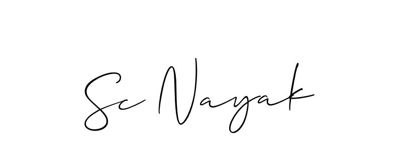 Also we have Sc Nayak name is the best signature style. Create professional handwritten signature collection using Allison_Script autograph style. Sc Nayak signature style 2 images and pictures png