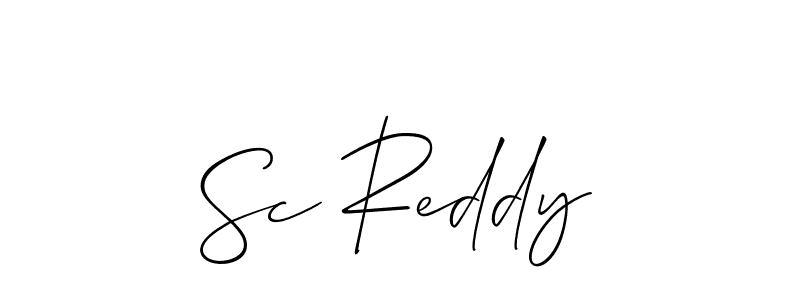 How to Draw Sc Reddy signature style? Allison_Script is a latest design signature styles for name Sc Reddy. Sc Reddy signature style 2 images and pictures png