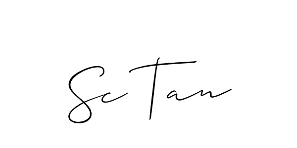 How to make Sc Tan signature? Allison_Script is a professional autograph style. Create handwritten signature for Sc Tan name. Sc Tan signature style 2 images and pictures png