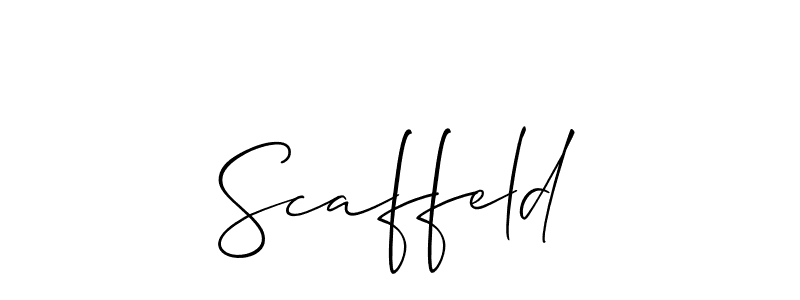 The best way (Allison_Script) to make a short signature is to pick only two or three words in your name. The name Scaffeld include a total of six letters. For converting this name. Scaffeld signature style 2 images and pictures png
