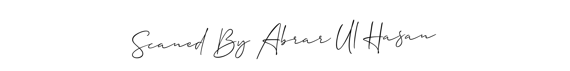 Once you've used our free online signature maker to create your best signature Allison_Script style, it's time to enjoy all of the benefits that Scaned By Abrar Ul Hasan name signing documents. Scaned By Abrar Ul Hasan signature style 2 images and pictures png