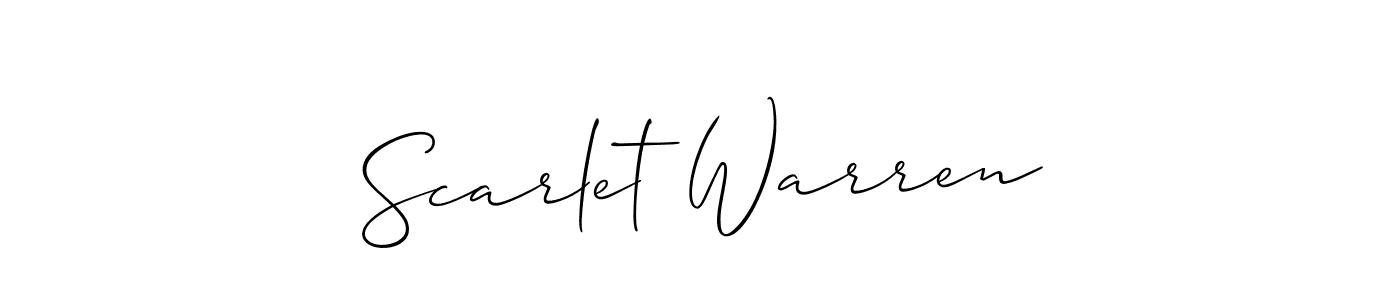 Design your own signature with our free online signature maker. With this signature software, you can create a handwritten (Allison_Script) signature for name Scarlet Warren. Scarlet Warren signature style 2 images and pictures png