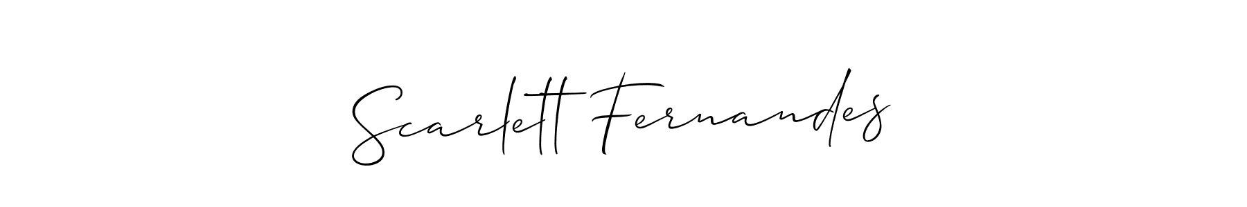 How to make Scarlett Fernandes signature? Allison_Script is a professional autograph style. Create handwritten signature for Scarlett Fernandes name. Scarlett Fernandes signature style 2 images and pictures png