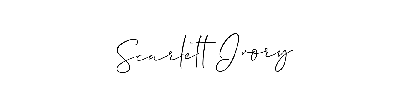 Once you've used our free online signature maker to create your best signature Allison_Script style, it's time to enjoy all of the benefits that Scarlett Ivory name signing documents. Scarlett Ivory signature style 2 images and pictures png