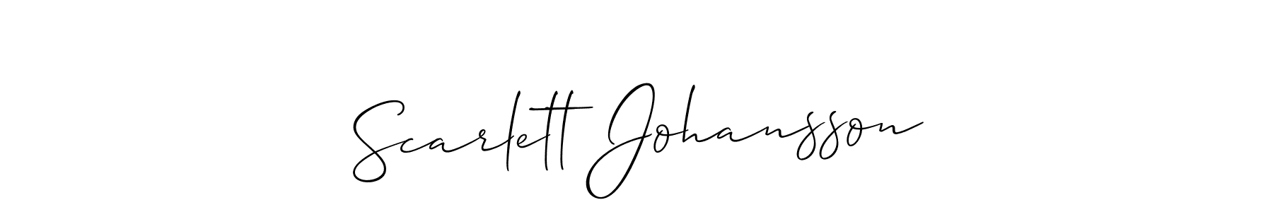 Use a signature maker to create a handwritten signature online. With this signature software, you can design (Allison_Script) your own signature for name Scarlett Johansson. Scarlett Johansson signature style 2 images and pictures png