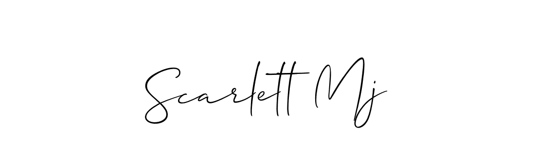 Scarlett Mj stylish signature style. Best Handwritten Sign (Allison_Script) for my name. Handwritten Signature Collection Ideas for my name Scarlett Mj. Scarlett Mj signature style 2 images and pictures png