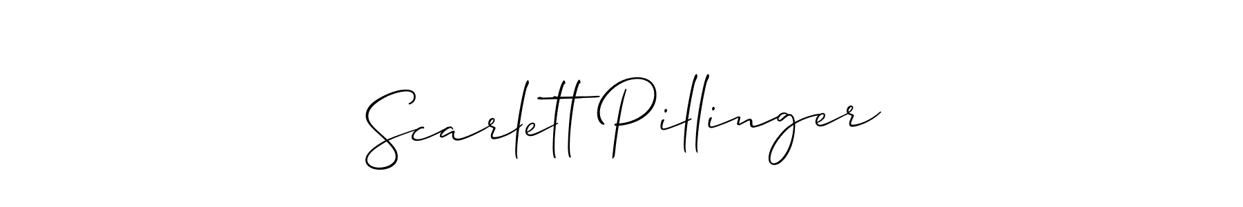 Use a signature maker to create a handwritten signature online. With this signature software, you can design (Allison_Script) your own signature for name Scarlett Pillinger. Scarlett Pillinger signature style 2 images and pictures png