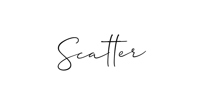 Create a beautiful signature design for name Scatter. With this signature (Allison_Script) fonts, you can make a handwritten signature for free. Scatter signature style 2 images and pictures png