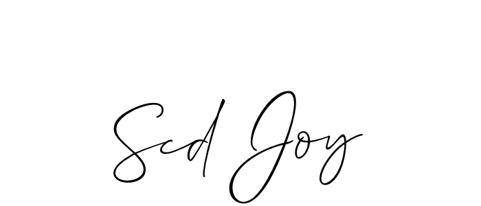 Design your own signature with our free online signature maker. With this signature software, you can create a handwritten (Allison_Script) signature for name Scd Joy. Scd Joy signature style 2 images and pictures png