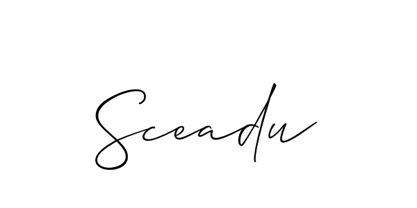 How to make Sceadu signature? Allison_Script is a professional autograph style. Create handwritten signature for Sceadu name. Sceadu signature style 2 images and pictures png