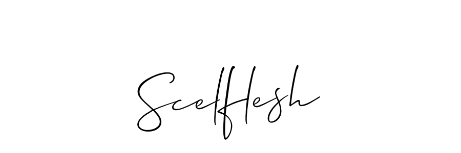 How to make Scelflesh signature? Allison_Script is a professional autograph style. Create handwritten signature for Scelflesh name. Scelflesh signature style 2 images and pictures png