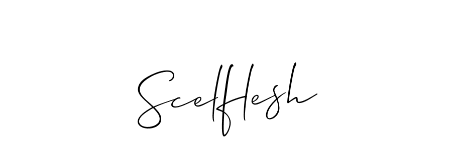 How to make Scelflesh signature? Allison_Script is a professional autograph style. Create handwritten signature for Scelflesh name. Scelflesh signature style 2 images and pictures png