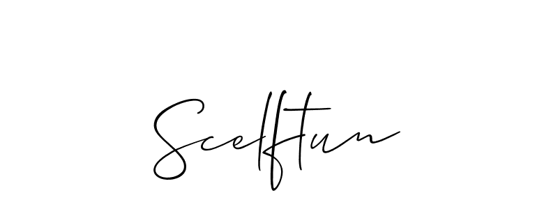 Allison_Script is a professional signature style that is perfect for those who want to add a touch of class to their signature. It is also a great choice for those who want to make their signature more unique. Get Scelftun name to fancy signature for free. Scelftun signature style 2 images and pictures png