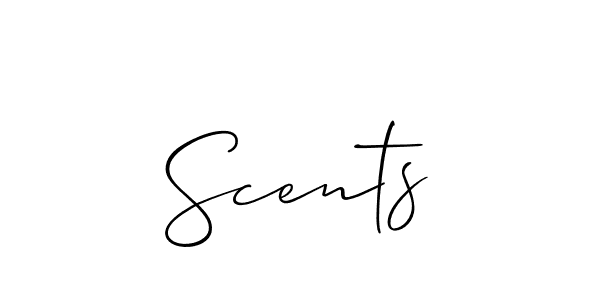 How to make Scents name signature. Use Allison_Script style for creating short signs online. This is the latest handwritten sign. Scents signature style 2 images and pictures png