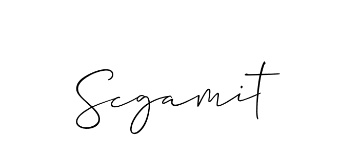 How to make Scgamit signature? Allison_Script is a professional autograph style. Create handwritten signature for Scgamit name. Scgamit signature style 2 images and pictures png