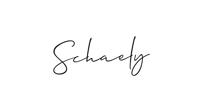 Use a signature maker to create a handwritten signature online. With this signature software, you can design (Allison_Script) your own signature for name Schaely. Schaely signature style 2 images and pictures png