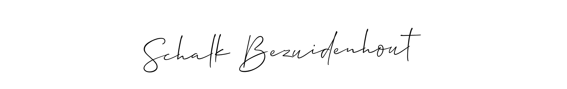 How to make Schalk Bezuidenhout signature? Allison_Script is a professional autograph style. Create handwritten signature for Schalk Bezuidenhout name. Schalk Bezuidenhout signature style 2 images and pictures png