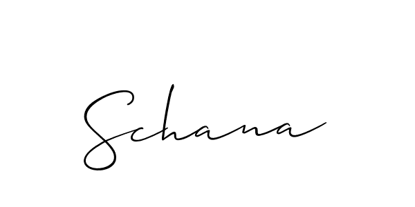 Create a beautiful signature design for name Schana. With this signature (Allison_Script) fonts, you can make a handwritten signature for free. Schana signature style 2 images and pictures png