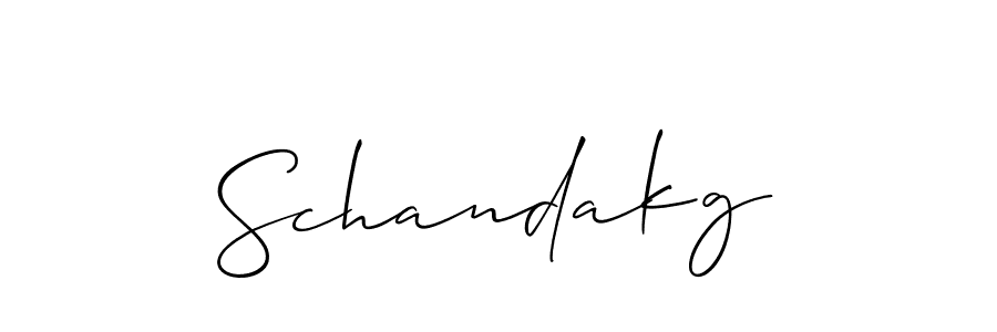 Create a beautiful signature design for name Schandakg. With this signature (Allison_Script) fonts, you can make a handwritten signature for free. Schandakg signature style 2 images and pictures png