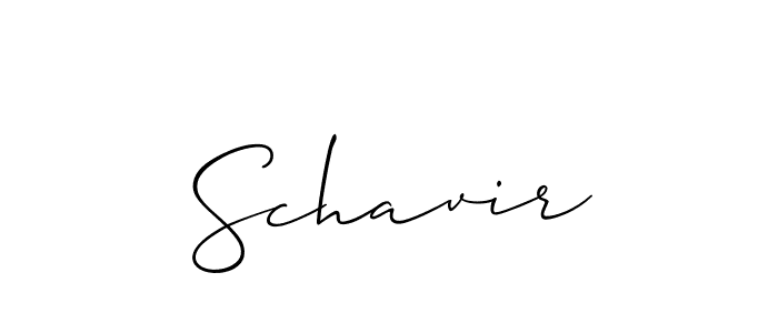 The best way (Allison_Script) to make a short signature is to pick only two or three words in your name. The name Schavir include a total of six letters. For converting this name. Schavir signature style 2 images and pictures png