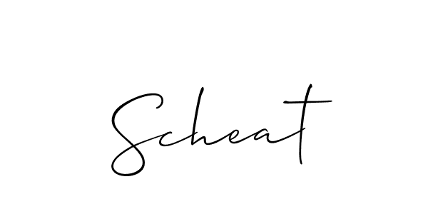 You should practise on your own different ways (Allison_Script) to write your name (Scheat) in signature. don't let someone else do it for you. Scheat signature style 2 images and pictures png