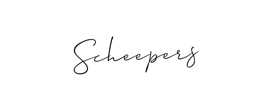 It looks lik you need a new signature style for name Scheepers. Design unique handwritten (Allison_Script) signature with our free signature maker in just a few clicks. Scheepers signature style 2 images and pictures png