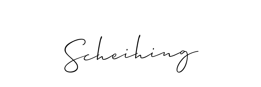 It looks lik you need a new signature style for name Scheihing. Design unique handwritten (Allison_Script) signature with our free signature maker in just a few clicks. Scheihing signature style 2 images and pictures png