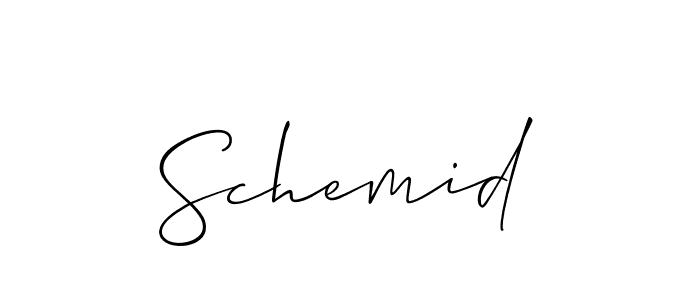 Also we have Schemid name is the best signature style. Create professional handwritten signature collection using Allison_Script autograph style. Schemid signature style 2 images and pictures png