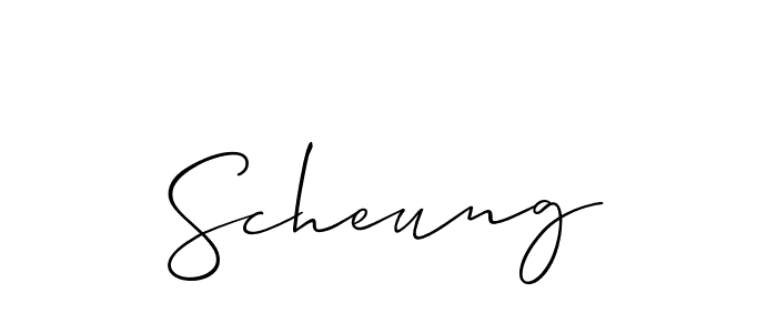 Create a beautiful signature design for name Scheung. With this signature (Allison_Script) fonts, you can make a handwritten signature for free. Scheung signature style 2 images and pictures png