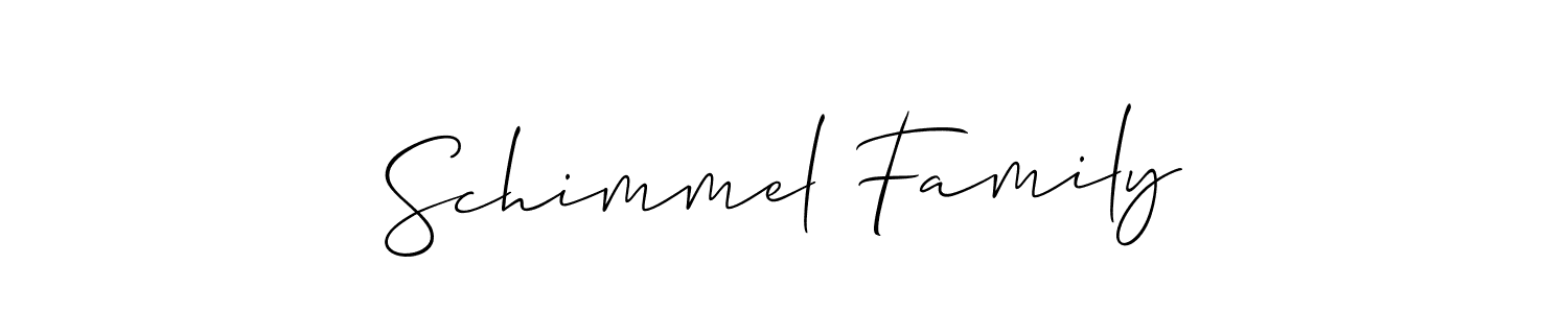 Also You can easily find your signature by using the search form. We will create Schimmel Family name handwritten signature images for you free of cost using Allison_Script sign style. Schimmel Family signature style 2 images and pictures png