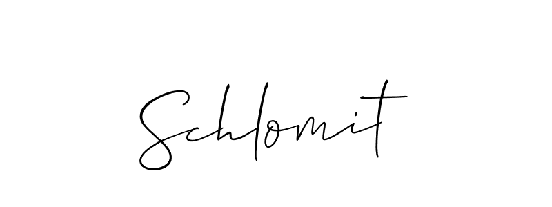 Make a beautiful signature design for name Schlomit. With this signature (Allison_Script) style, you can create a handwritten signature for free. Schlomit signature style 2 images and pictures png