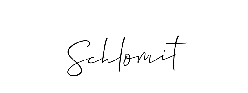 Make a beautiful signature design for name Schlomit. With this signature (Allison_Script) style, you can create a handwritten signature for free. Schlomit signature style 2 images and pictures png