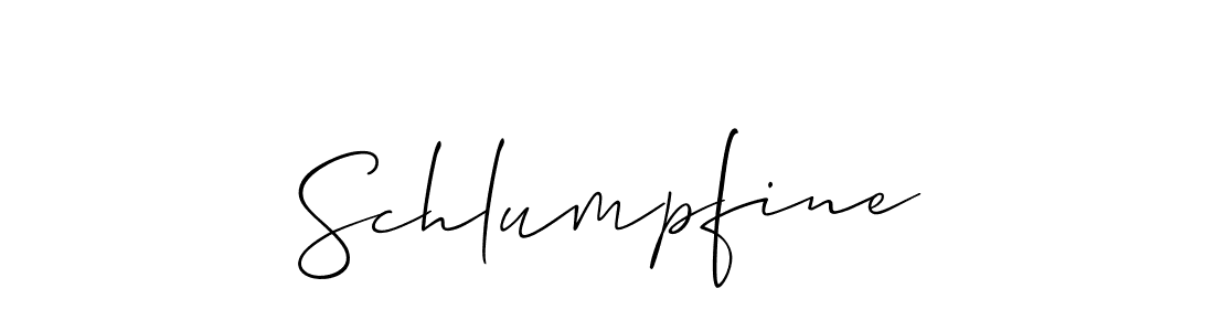 How to Draw Schlumpfine signature style? Allison_Script is a latest design signature styles for name Schlumpfine. Schlumpfine signature style 2 images and pictures png