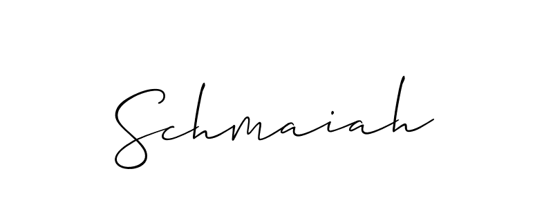 You should practise on your own different ways (Allison_Script) to write your name (Schmaiah) in signature. don't let someone else do it for you. Schmaiah signature style 2 images and pictures png