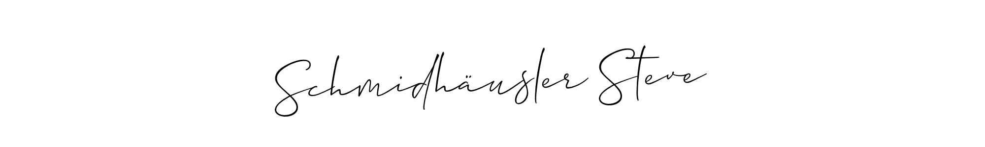 It looks lik you need a new signature style for name Schmidhäusler Steve. Design unique handwritten (Allison_Script) signature with our free signature maker in just a few clicks. Schmidhäusler Steve signature style 2 images and pictures png