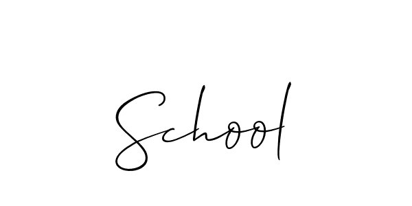 How to make School name signature. Use Allison_Script style for creating short signs online. This is the latest handwritten sign. School signature style 2 images and pictures png