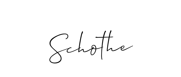 Make a beautiful signature design for name Schothe. With this signature (Allison_Script) style, you can create a handwritten signature for free. Schothe signature style 2 images and pictures png