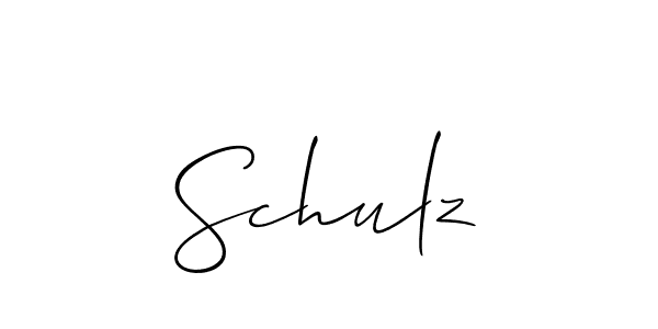 How to make Schulz signature? Allison_Script is a professional autograph style. Create handwritten signature for Schulz name. Schulz signature style 2 images and pictures png