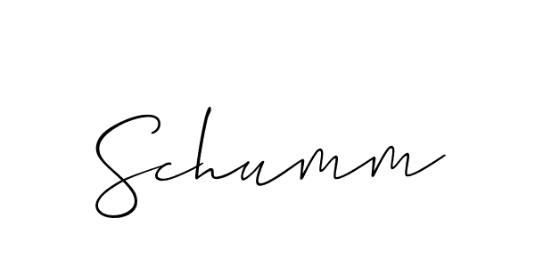 if you are searching for the best signature style for your name Schumm. so please give up your signature search. here we have designed multiple signature styles  using Allison_Script. Schumm signature style 2 images and pictures png