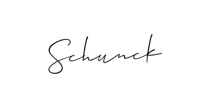 How to make Schunck signature? Allison_Script is a professional autograph style. Create handwritten signature for Schunck name. Schunck signature style 2 images and pictures png