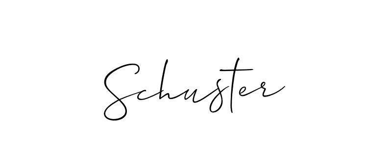 Create a beautiful signature design for name Schuster. With this signature (Allison_Script) fonts, you can make a handwritten signature for free. Schuster signature style 2 images and pictures png